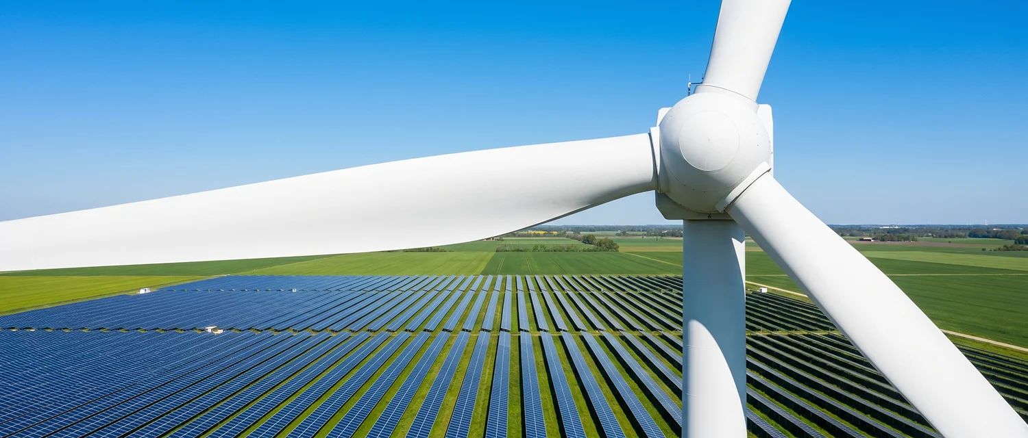 Vindmølle og solcellepark - Edoras IT-løsninger til energi og forsyning