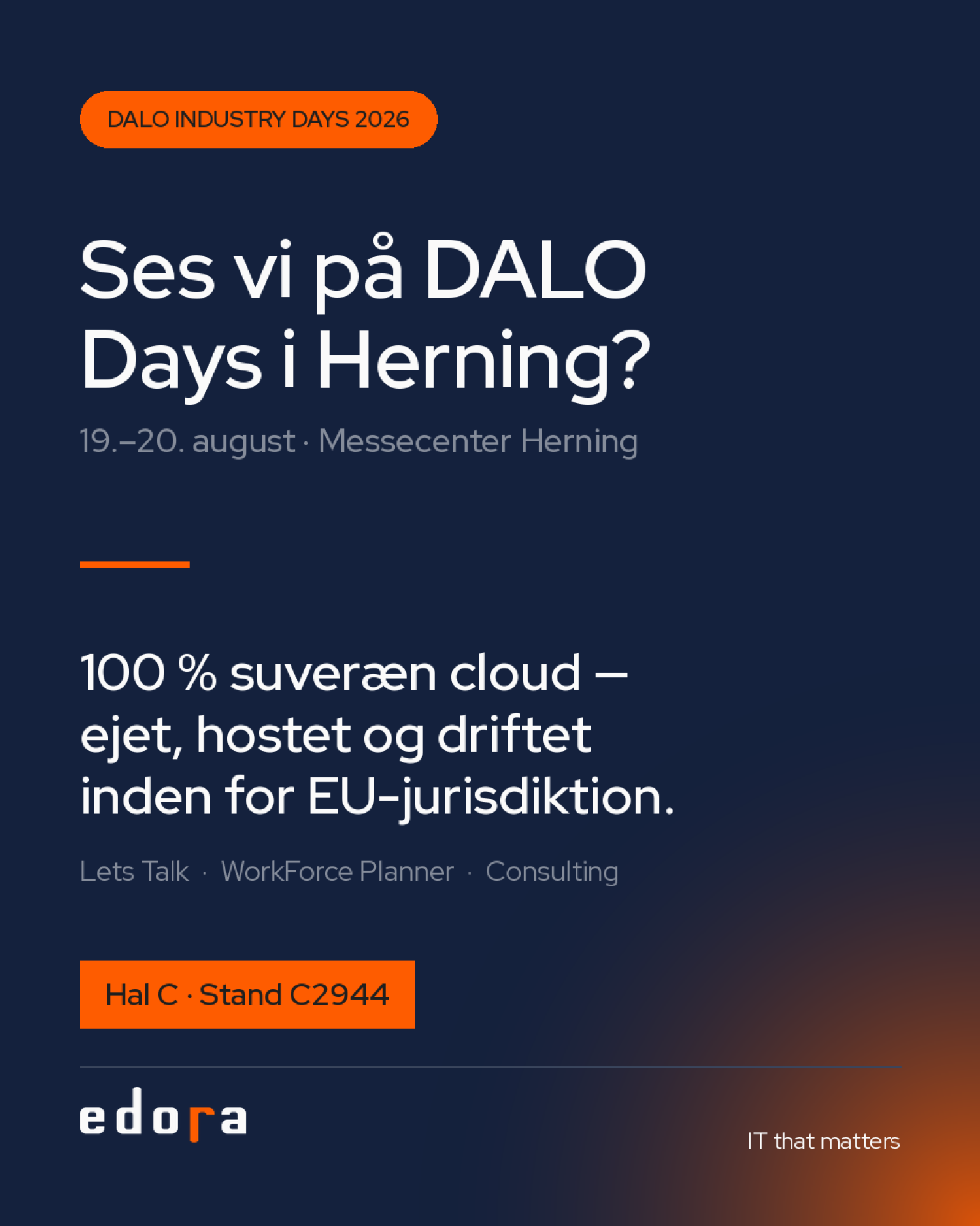 Edora sætter datasuverænitet på dagsordenen ved DALO Industry Days