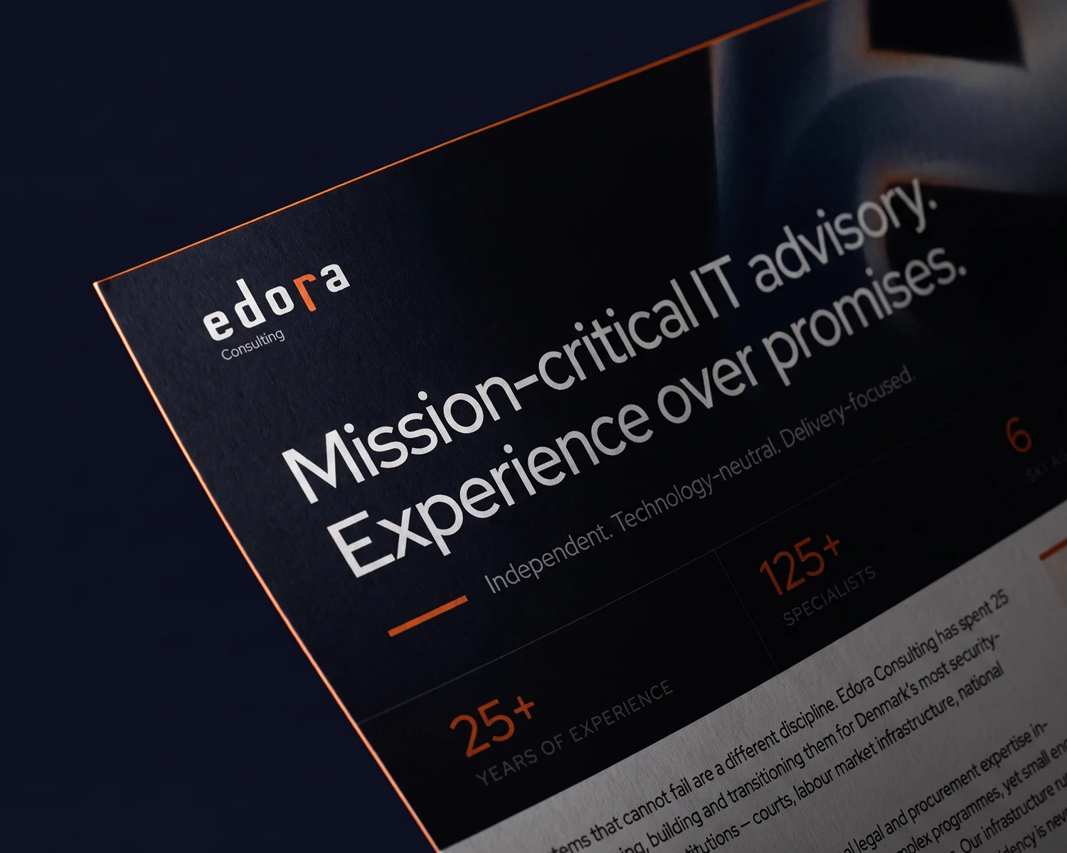 Edora Consulting: Erfaring frem for løfter i missionkritisk it