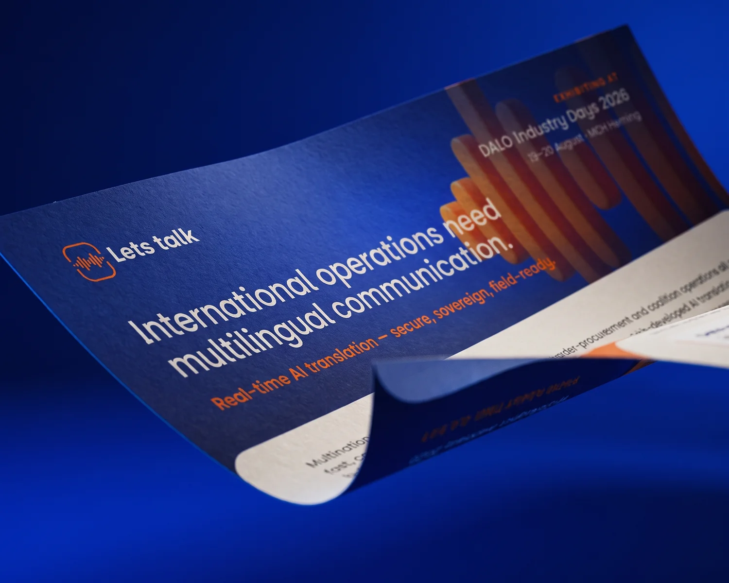 Lets Talk: Sikker, flersproget kommunikation i internationale operationer